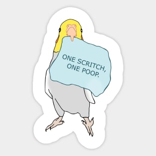 one scritch one poop Sticker